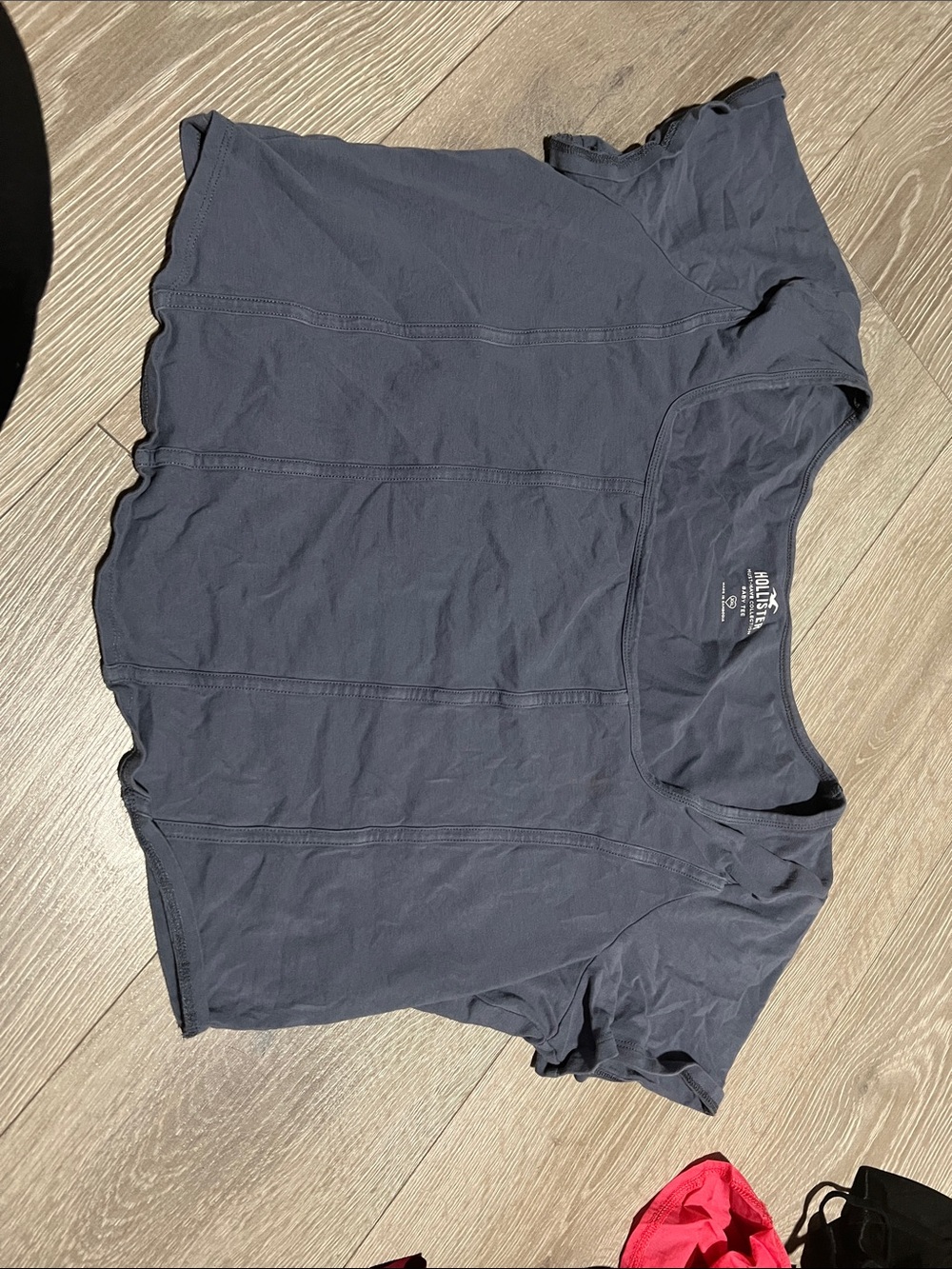 Hollister Navy Scoop Neck Short Sleeve Tee